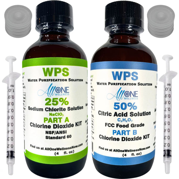 WPS KIT Water Purification Sodium Chlorite 25% & Citric Acid 50% - AllOne Wellness CA$37.97